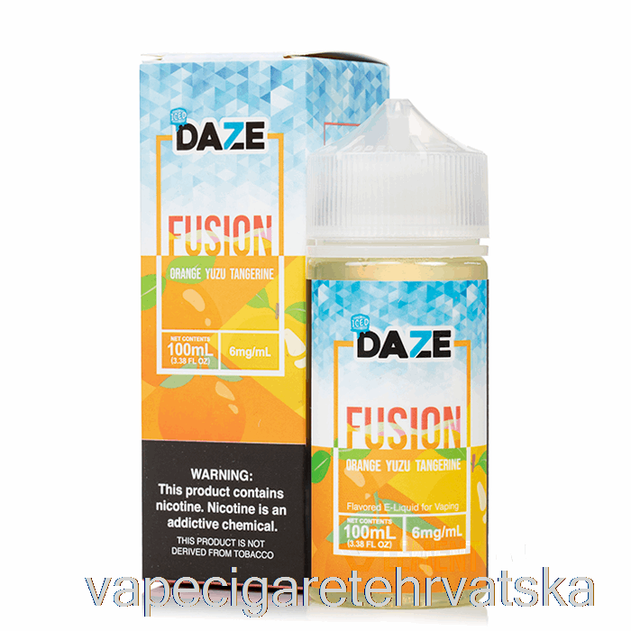 Vape Cigareta Ledena Naranča Yuzu Mandarina - 7 Daze Fusion - 100 Ml 0 Mg
